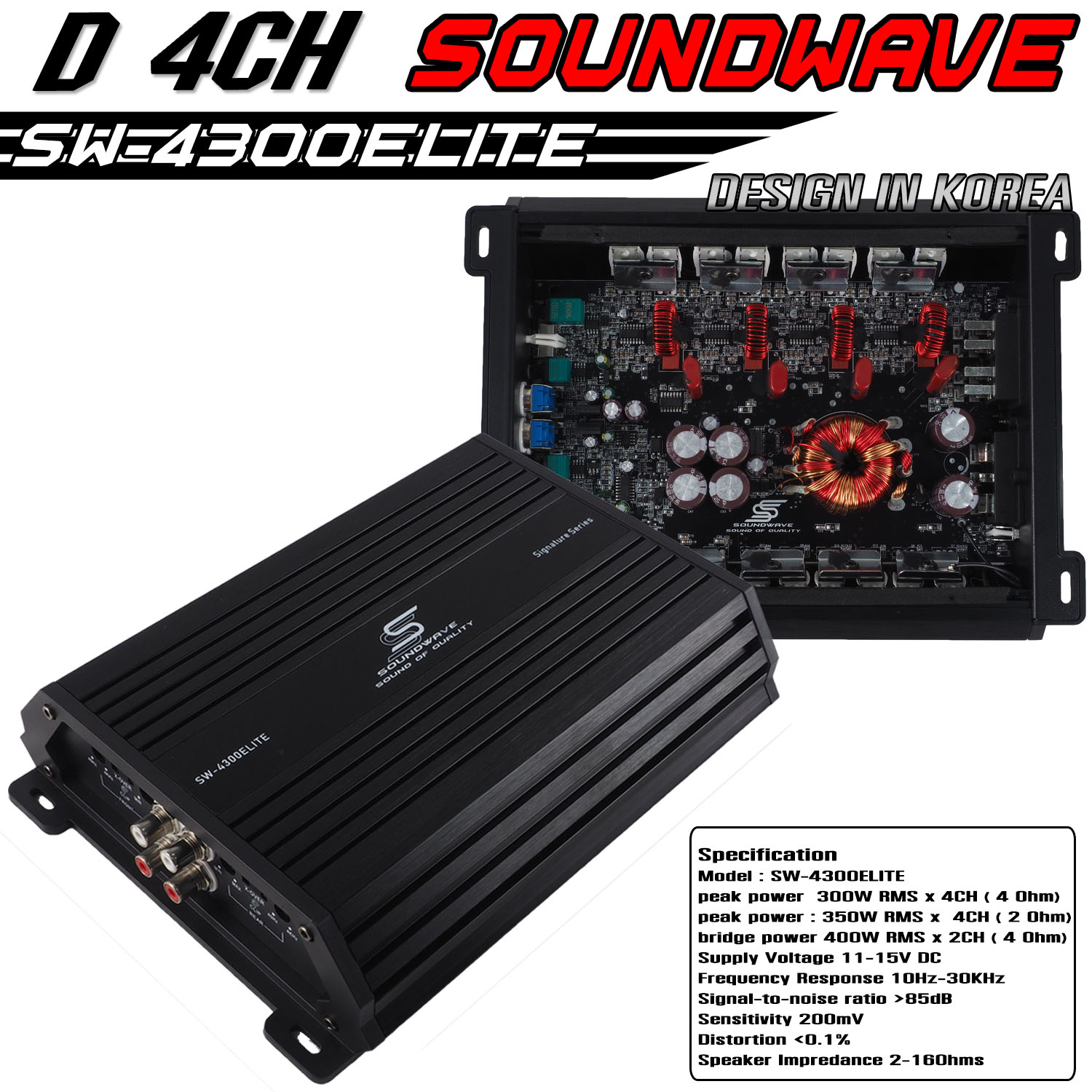 เพาเวอร์ D 4CH SW-4300ELITE SOUNDWAVE