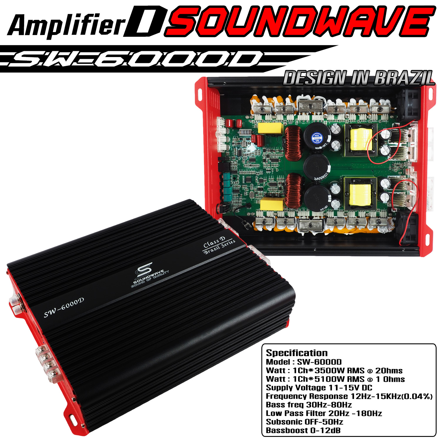 เพาเวอร์ D SW-6000D BRAZIL SERIES SOUNDWAVE